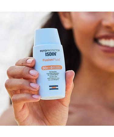 ISDIN Fusion Fluid SPF 50+ | Best Sunscreen for Face | 50ml | Suitable for All Skin Types | International Shipping - Buy Online on SooperMarket.com