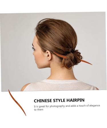 Mikinona 1pc Wooden Hairpin Retro Hair Forks Chinese Style Hairpin Bridal Hair Clip Girl Hair Accessories Bridal Hair Accessories Hair Sticks Hair Barrettes Hair Accessory Sandalwood - Buy Online on SooperMarket.com