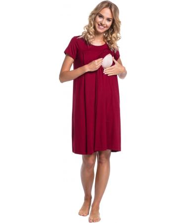 Happy Mama Labor Delivery Hospital Gown Breastfeeding Maternity 434p (Crimson, Size 12-14) - Buy Online on SooperMarket.com
