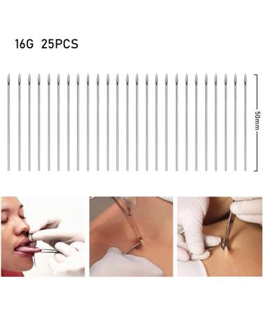 100Pcs Sterile Body Piercing Needles - 12G 14G 16G 18G for Ear & Nose Piercings - International Shipping Available - Buy Online on SooperMarket.com