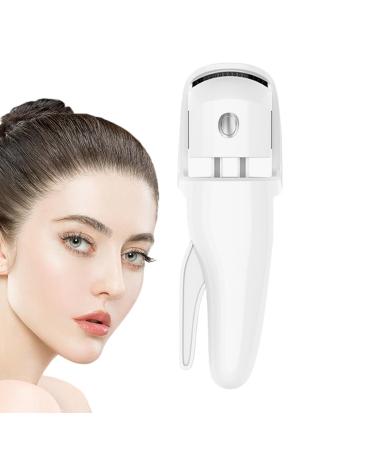 Veeteah Eye Lash Curler Heat - 230mah Battery Intelligent Heating Eyelash Curler Rechargeable Ergonomic Eyelashes Curler Eye Lash Makeup for Naturally Curling and Ironing Eyelash White