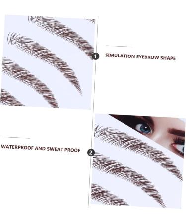 WOFASHPURET 4pcs Eyebrow Stickers Hair Like Eyebrows Stick on Imitation Eyebrow Transfer Stickers 4d Make up - Buy Online on SooperMarket.com