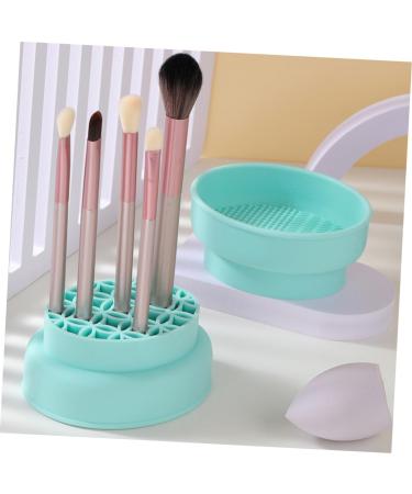 Mikinona Makeup Brush Cleaner Bowl Cleaner Bowl for Makeup Tools Brush Cleaning Pad Makeup Brush Storage Stand Silicone Cleaning Bowl Foldable Brush Make up Powder Puff Silica Gel - Buy Online on SooperMarket.com