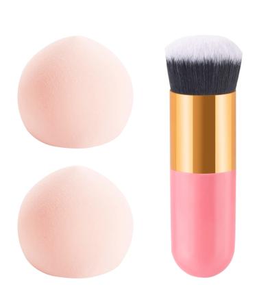 3Pcs Marshmallow Sponge Makeup Set Ultra Soft Makeup Sponge Pink Beauty Blenders Latex Free Concealer Blender Makeup Foundation Sponge Makeup Egg with Brush for Liquid Foundation Powder Cream