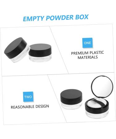 FOYTOKI 2pcs Elastic Mesh Loose Powder Box DIY Powder Case Travel Powder Case Makeup Powder Case Abs Black - Buy Online on SooperMarket.com