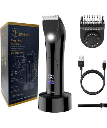 Hatteker Professional Electric Groin Hair Trimmer for Men - Waterproof Body Groomer with Ceramic Blades - Buy Online on SooperMarket.com