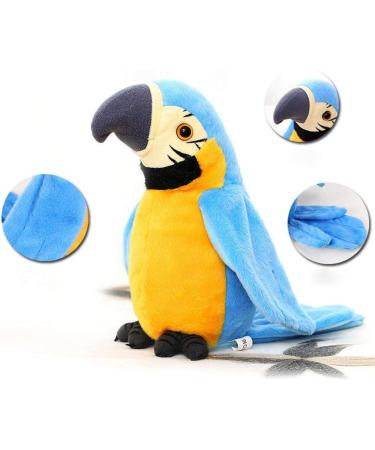 Cute Talking Parrot Interactive Plush Toy - Funny Repeat Speaking Bird Toy for Kids - Blue - Buy Online on SooperMarket.com