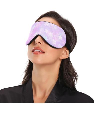 Haskirky Light Blocking Eye Mask - Breathable & Adjustable for Men and Women | Ideal for Travel, Yoga, Meditation, Office, Deep Sleep | Comfortable & Smooth with Stars Bokeh Design - Buy Online on SooperMarket.com