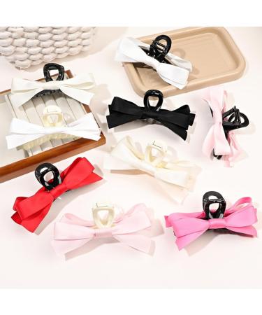 JSGHGDF Cute Sweet Hair Clip Simple Ribbon -style Bunches Sweet Balletcore Style Red on black - Buy Online on SooperMarket.com