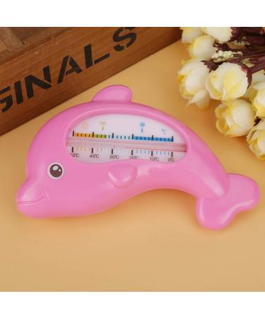 Cute Dolphin Bath Thermometer for Baby - Water Safety Measurement & Indoor Temperature (Rose Red Dolphin - Buy Online on SooperMarket.com