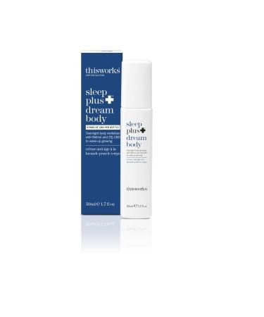 This Works Sleep Plus Dream Body a Night-Time Body Moisturiser with Retinol Crambe & Sweet Almond Essential Oils Vitamin E & 2% CBD for Smoother & Younger Looking Skin 50ml