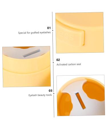 Balacoo Eyelash Glue Jar - Portable Lash Extension Tool Sealed Hard Plastic Makeup Container - 8.5x7cm - Perfect for Eyelash Extensions - Buy Online on SooperMarket.com