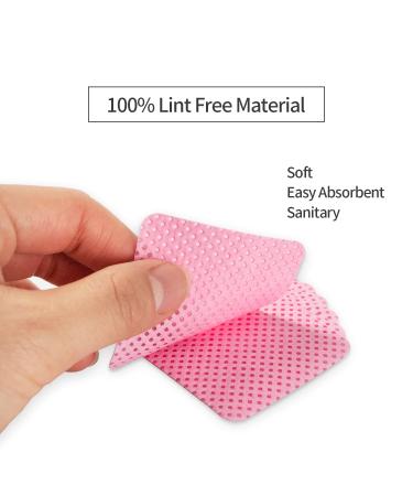 BLUERISE Pink Nail Wipes 500pcs - Lint Free, Absorbent, Eyelash Extension Glue Cleaning Pads - Buy Online on SooperMarket.com