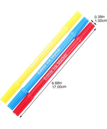 CRAFTHROU 3pcs Baking Pen Baking Coloring Pens Fine Tip Marker Pens Edible Pen Baking Coloring Marker Plastic - Buy Online on SooperMarket.com