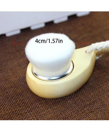 Facial Cleanser Brush with Wood Handle - Soft Bristle Face Care Tool for Men & Women | Gentle Cleansing & Skincare - Buy Online on SooperMarket.com