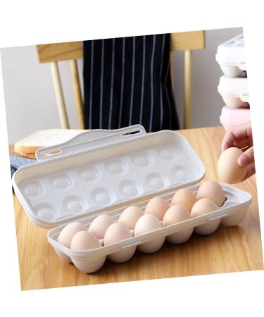 ABOOFAN 2pcs Anti-Collision Damage Chicken Containers for Fridge Pantry Egg Bins for Fridge Food re-usable Grey 30X11X6.5CM - Buy Online on SooperMarket.com