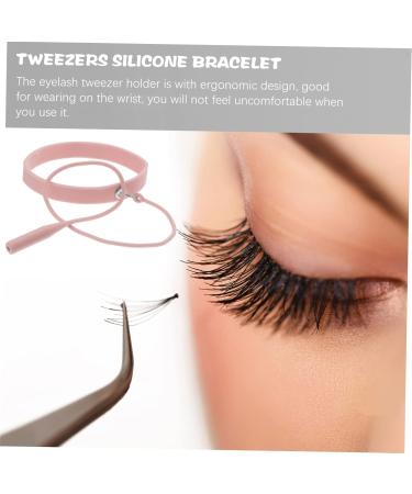Mikinona Tweezers Silicone Bracelet Flexstrap Lash Tweezer Holder Lash Extension Tweezer Wrist Band Eyelash Tweezer Protector Lash Tweezers Quartz Stone Cuticle Remover Tweezers for Lashes - Buy Online on SooperMarket.com