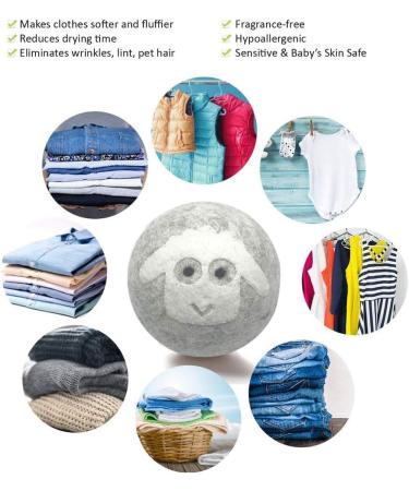 Wool Drying Ball 3 inches XL 100% New Zealand Wool Organic Reusable Natural Fabric Softener Low Allergy Infant Safety - Buy Online on SooperMarket.com