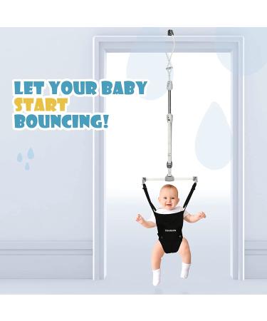 Cowiewie 2 in 1 Baby Door Jumper w/ Baby Walking Harness Function  Baby Jumper with Door Clamp Adjustable Strap and Seat  Fits 80" - 87" high Door Frame - Buy Online on SooperMarket.com