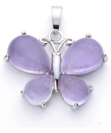 Crystal Rough Natural Quartz 1pc Butterfly Formed Pendant Amethyst Natural Crystals Tiger Eye geman Opal Stone for Women Gift Necklace Jewelry (Size : Tiger Eye) - Buy Online on SooperMarket.com