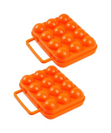 OSALADI 2pcs Boxes Outdoor Egg Carton Food Containers Egg Container Egg Dispenser Cases Eggshell Folding