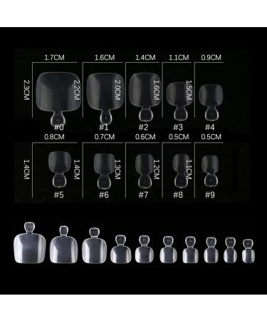 100 Pieces Acrylic Full Cover Toenail Tips - Wrong Toenail Solutions for Perfect Pedicures | International Shipping - Buy Online on SooperMarket.com
