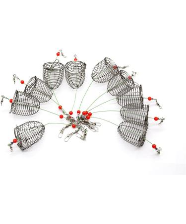 10pcs Stainless Steel Carp Fishing Bait Trap Cage - 4.0cm Dia Medium Sized Fishing Gear Tackle Accessories - Buy Online on SooperMarket.com