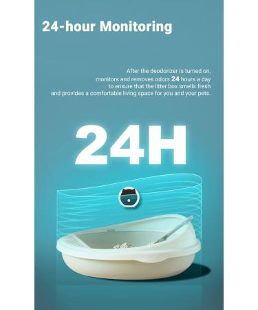 Cat Litter Deodorizer & Odor Eliminator - 99% Effective Neutralizer for Cat Urine | Portable Air Purifier A01 - Buy Online on SooperMarket.com