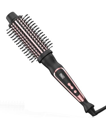 1.5 Inch Curling Iron Brush Volumizing Heated Round Brush (Ceramic Tourmaline Ionic Rose Gold Multifunctional Styler Curling Wand)
