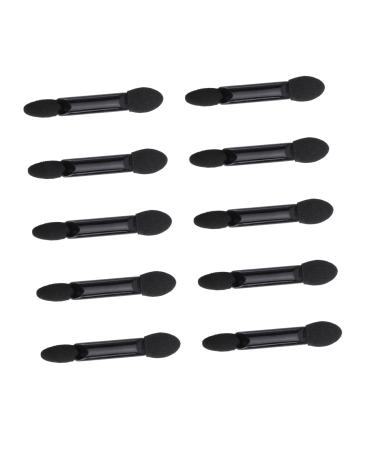 Baluue 10pcs Eyeshadow Brush Sponge Applicator Dual Sides Eyeshadow Face Eyeshadow Makeup Tool Supple Black