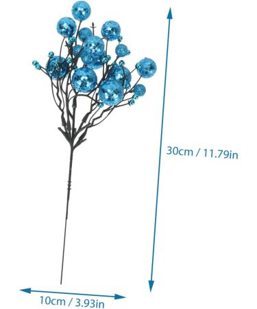 Zerodeko 6pcs Berry Bunch Cuttings Artificial Red Berry Stems Green Decor Wedding Decorations Artificial Berry Twig Stem Holly Berries for Crafts Ornament Plastic Christmas Plant Blue 30x10cm - Buy Online on SooperMarket.com
