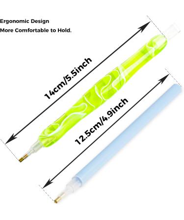 Diamond Painting Pens Set with Wax and Accessories - Yellow Drill Pen, Resin Pen, Rhinestone Picker, and Case - Buy Online on SooperMarket.com