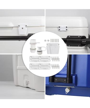 Cooler Replacement Parts Kit for Igloo Coolers  Cooler Plastic Hinges  Cooler Latches and Screws Combo  Threaded Cooler Drain Plug and Triple-Snap Cooler Drain Plug - Buy Online on SooperMarket.com