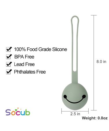 Socub Silicone Pacifier Holder Case - BPA Free, Attaches to Stroller & Diaper Bag, Easy to Clean - Buy Online on SooperMarket.com