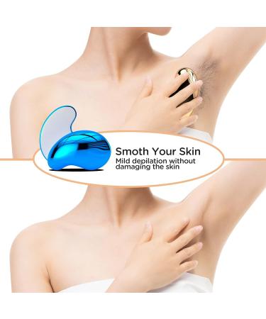 Crystal Hair Eraser - Painless Exfoliation and Hair Removal Tool - Portable and Reusable - Blue - Buy Online on SooperMarket.com