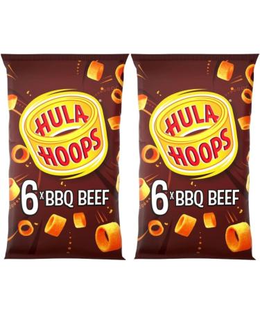 Crisps Bundle Consisting of Hula Hoops BBQ Beef Multipack Crisps 6 x 24g (2 Pack) - Buy Online on SooperMarket.com