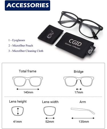 Shop CN92 Classic Nerd Glasses | Vintage 40s 50s Style Keyhole Panto with Clear Lens - Glossy Black - International Shipping - Buy Online on SooperMarket.com