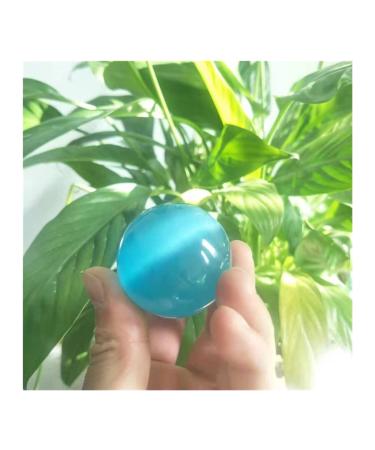 Natural Crystal Rough Ornament Natural Blue Cat Eye Quartz Crystal Stone Ball 40mm for Decoration 1PC 1pc 4cm
