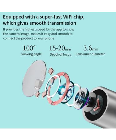 BTSEURY Rechargeable Wireless Visual Ear Cleaner - Ear Wax Remover Tool for Earwax Cleaning in Black - Buy Online on SooperMarket.com