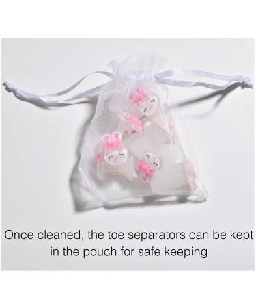  ME BY M 8pcs Bunny Silicone Toe Separators for Pedicures Nail Polish Foot Toe Spacers Nail Art - Buy Online on SooperMarket.com