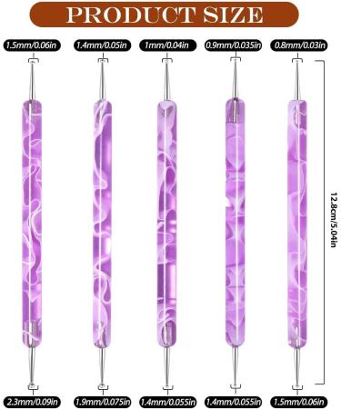 Toseky Nail Liner Brushes | Nail Liner Brush Dotting Pen Double Ended Multifunctional Nail Brushes Miniature Painting Brushes Nail Liner Brush Dotting Pen Purple - Buy Online on SooperMarket.com