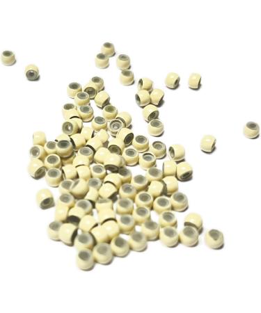 Kiara World 100 Silicone Lined Nano Rings Micro Links Beads for Hair Extensions 3mm (Blonde) - Buy Online on SooperMarket.com