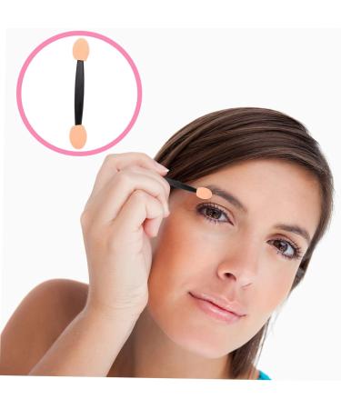 WOFASHPURET 100pcs Double Ended Eyeshadow Brush Makeup Sponge Mini Makeup Eye Makeup Applicator Eye Shadow Oval 6.5x1.3cm Black - Buy Online on SooperMarket.com