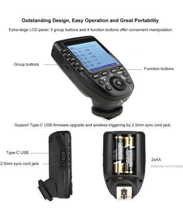 Godox XPro-C E-TTL 2.4G Wireless Flash Trigger for Canon Cameras | High-Speed Sync, 1/8000s | 11 Functions, 16 Groups, 32 Channels - Buy Online on SooperMarket.com