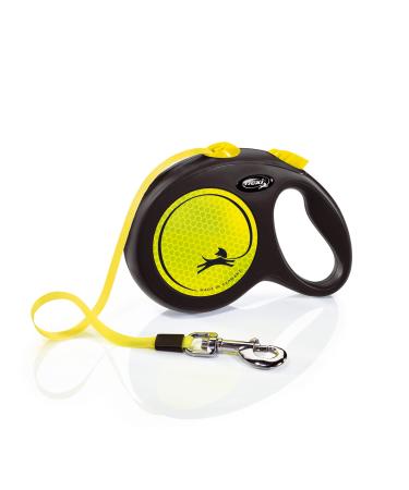 flexi New NEON L belt 5 m black for dogs up to 50 kg black/neon yellow L 5 m