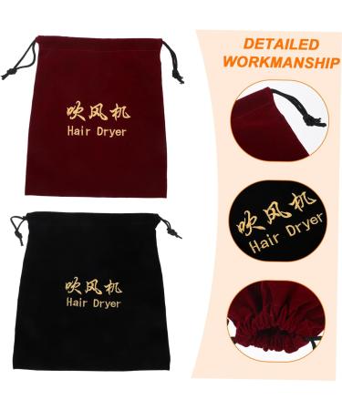 Sosoport 2pcs Hair Dryer Storage Bag Duffle Bag for Travel Styling Tools Appliances Travel Bag Hotel Supplies - Buy Online on SooperMarket.com