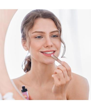 Silicone Lip Brush with Cover - Reusable Round Head Portable Brush for Lip Balm & Concealer - Perfect Gift for Her (Pink - Buy Online on SooperMarket.com
