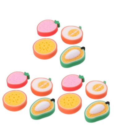 NOLITOY 12 Pcs Body Wash Sponge Shower Sponge Pad Mini Couch Dollhouse Bath Sponge for Kids Wooden Snowman Cute Shower Sponge Shower Body Sponge Exfoliating Pad Bath Ball Child Take a Bath