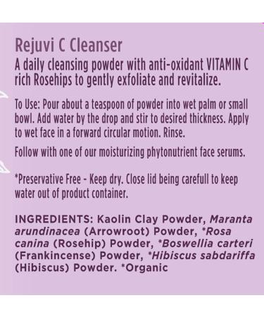 Ora's Amazing Herbal Rejuvi C Powder Face Cleanser - Organic Soap-Free Exfoliating Powder with Rosehip Seed Hibiscus & Frankincense - Travel/Trial Size - International Shipping Available - Buy Online on SooperMarket.com