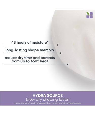 Biolage Hydra Source Blow Dry Shaping Lotion - Heat Protectant | Hydrating Styling | Aloe & Hyaluronic Acid | Vegan, Cruelty-Free | 5.1 fl. oz - Buy Online on SooperMarket.com